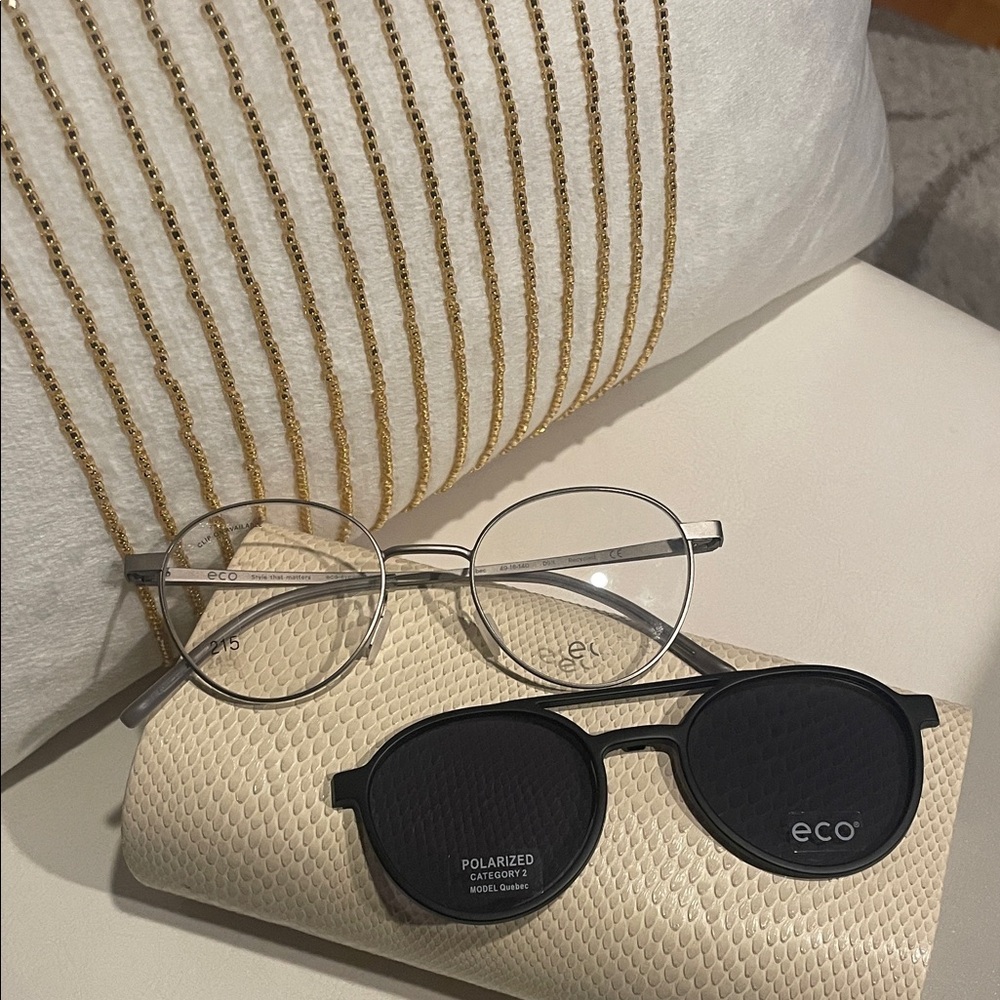 Eco Silver and Black Women's Glasses